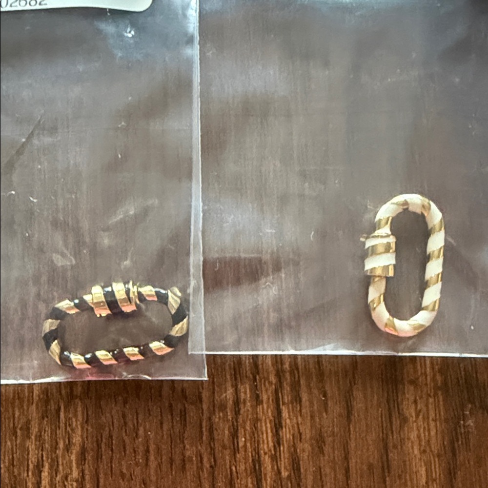 Gold and Black Striped Carabiner